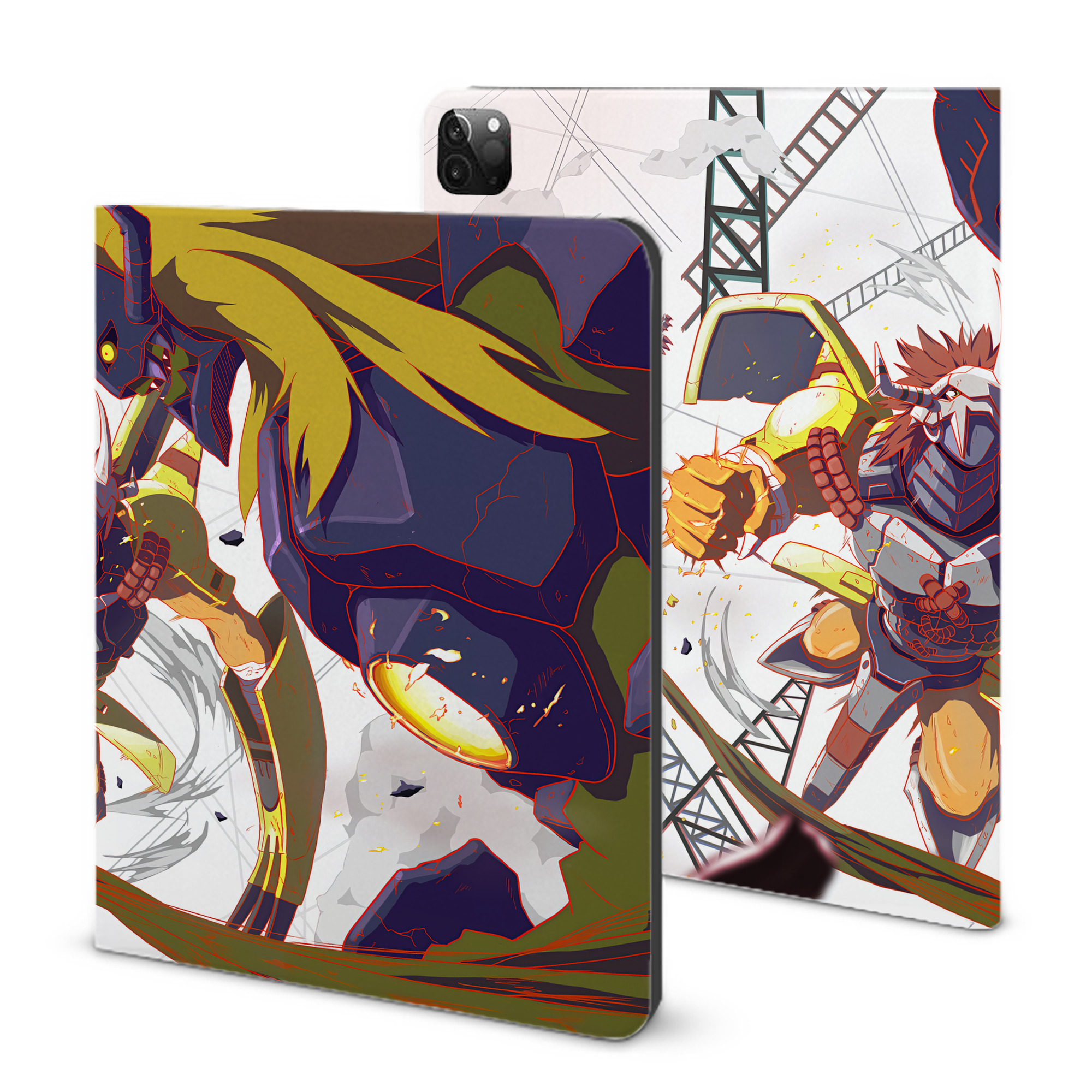 （画像用） Digimon デジタルモンスター/デジモン IPadケース ペンホルダー付き ブックスタイルデザイン